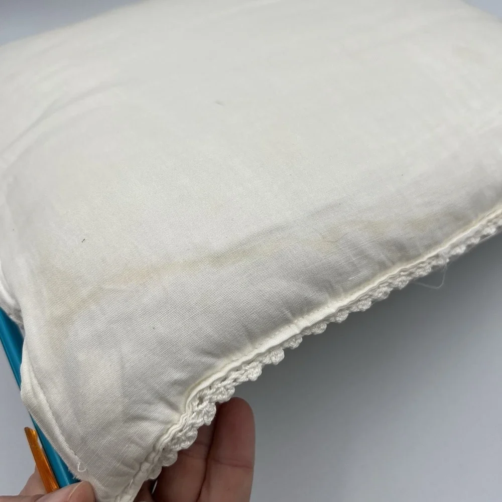 ✨Vintage‎ Crochet Lace Throw Accent Pillow Grannycore Cottagecore 12x12